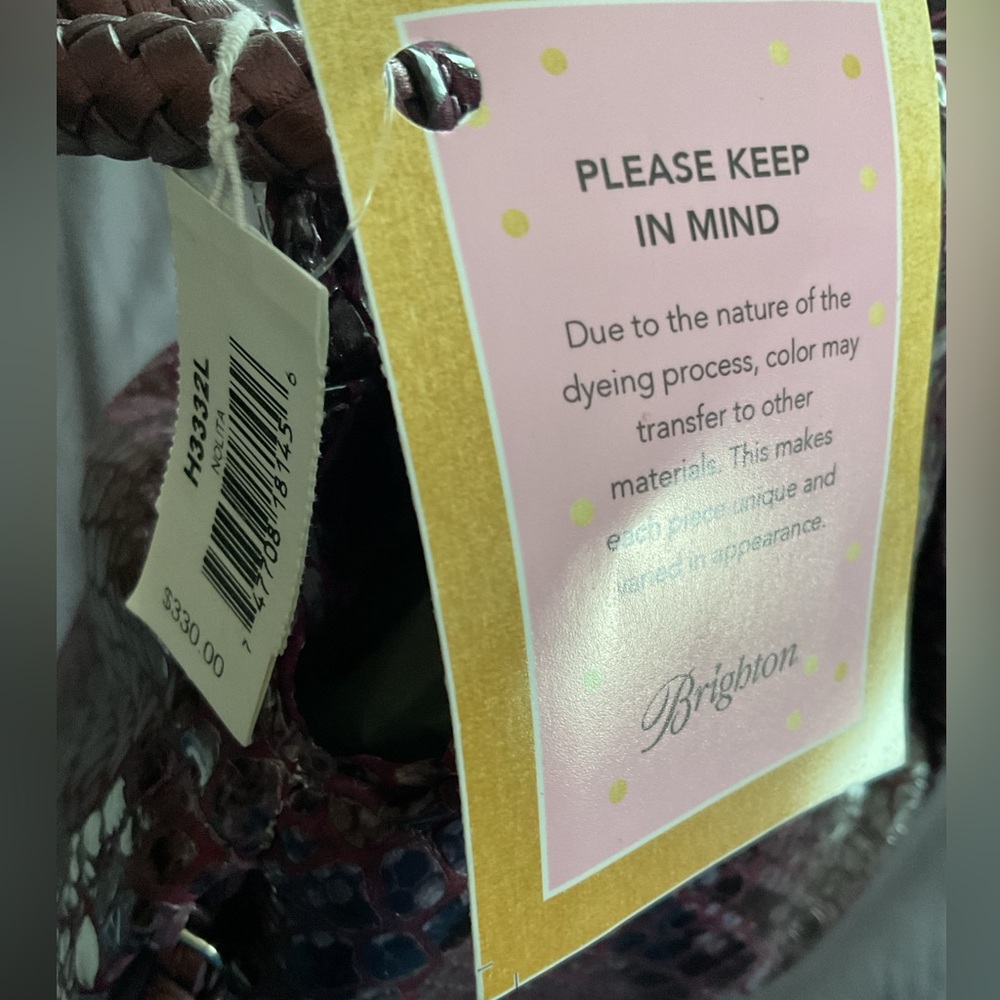 **SOLD***NWT Brighton Nolita Python Shoulder Bag - Picture 2 of 5